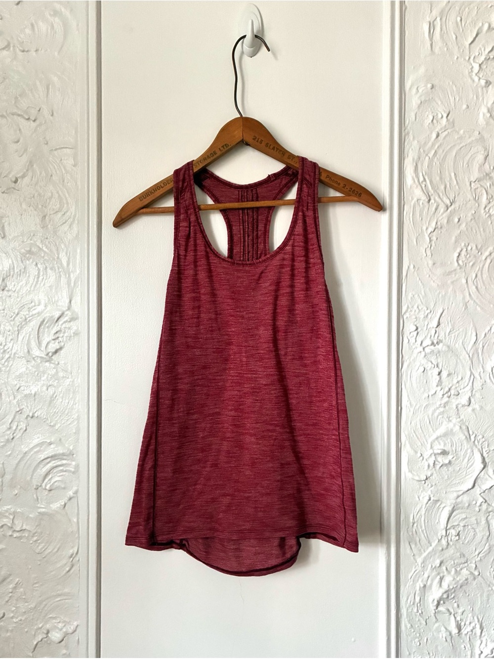 Women’s Athletic Racerback Tank Top in Maroon